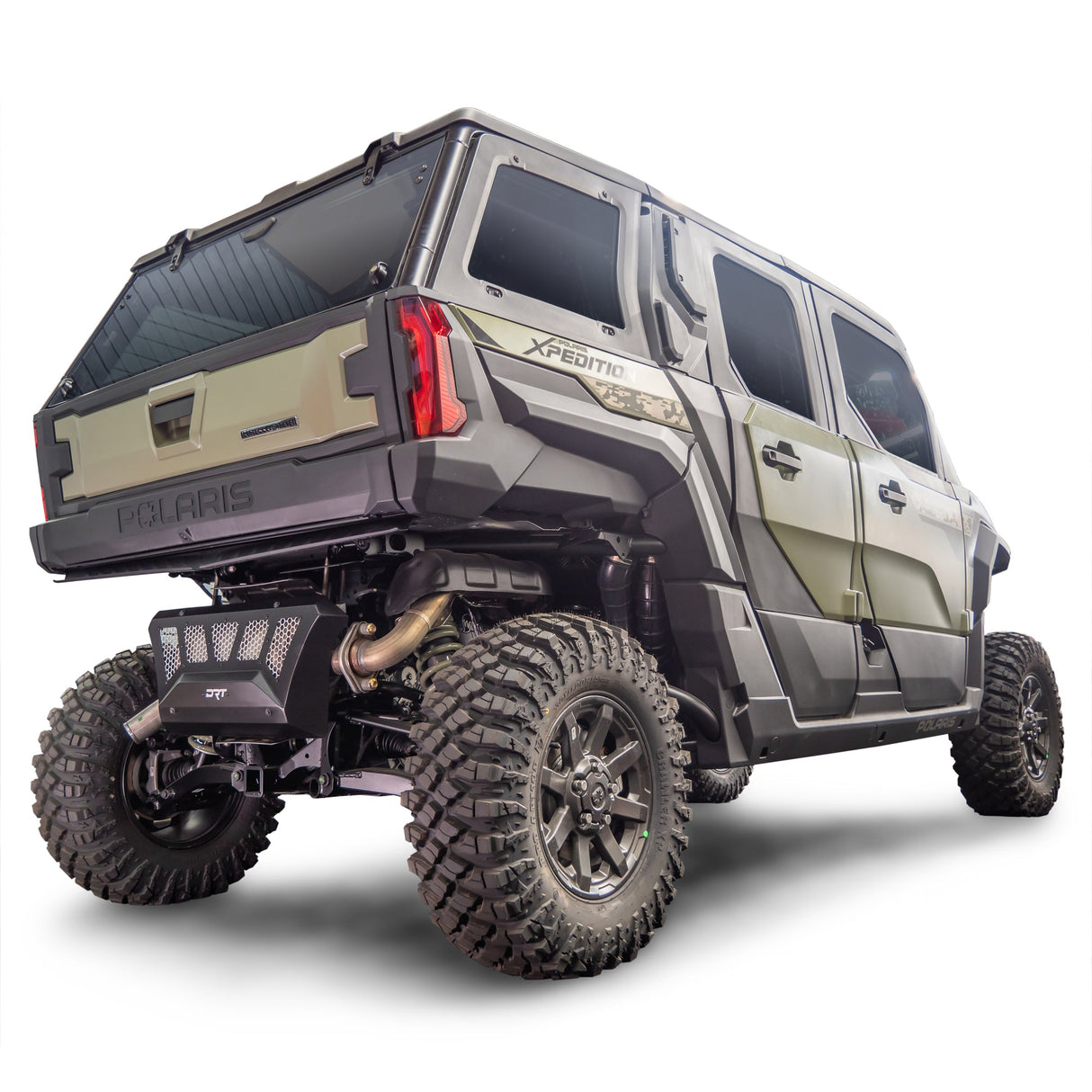 Full view of the Polaris Xpedition with the DRT Polaris 2024+ XPEDITION Exhaust Cover installed