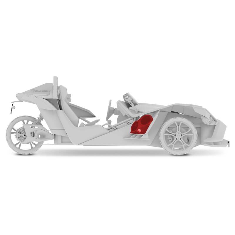 DS18 SLG-F82 Front Fender Dual 8-inch Speaker Enclosure with LED for Polaris Slingshot 2015+
