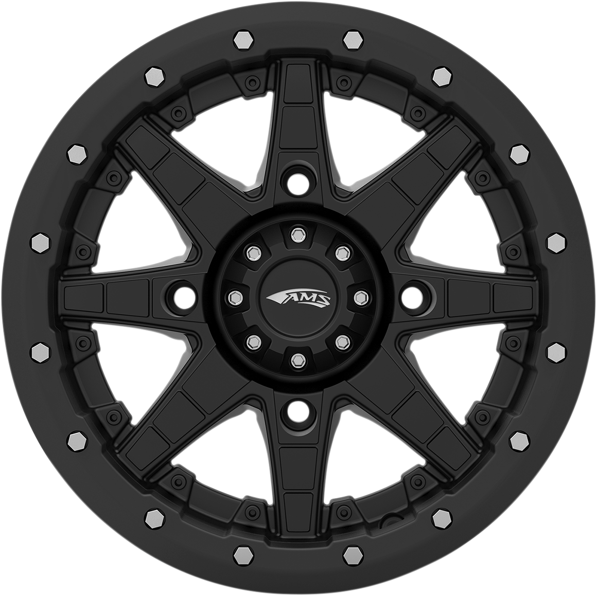 AMS Roll'n 106 Wheel - 14x7 Inches, 4x137 Bolt Pattern, 5+2 Offset for Front and Rear fitment, Satin Black Finish