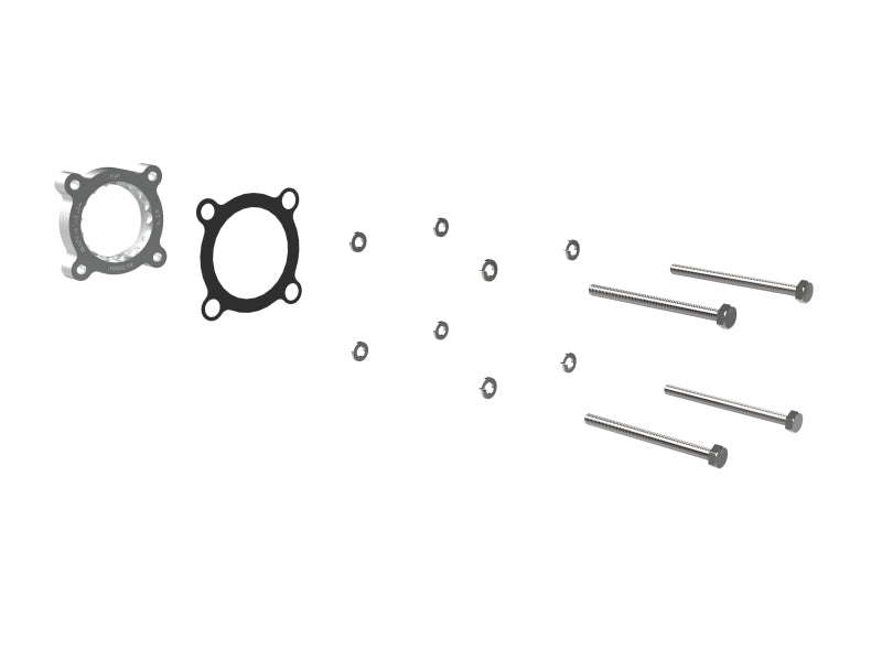 aFe Silver Bullet Throttle Body Spacer Kit for Subaru Crosstrek 2021-2024 with Serrated/Helix Design