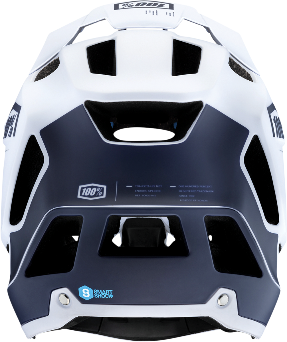 100% Trajecta Helmet with Fidlock Buckle - Black/White - XL for Enduro and All Mountain Bikes