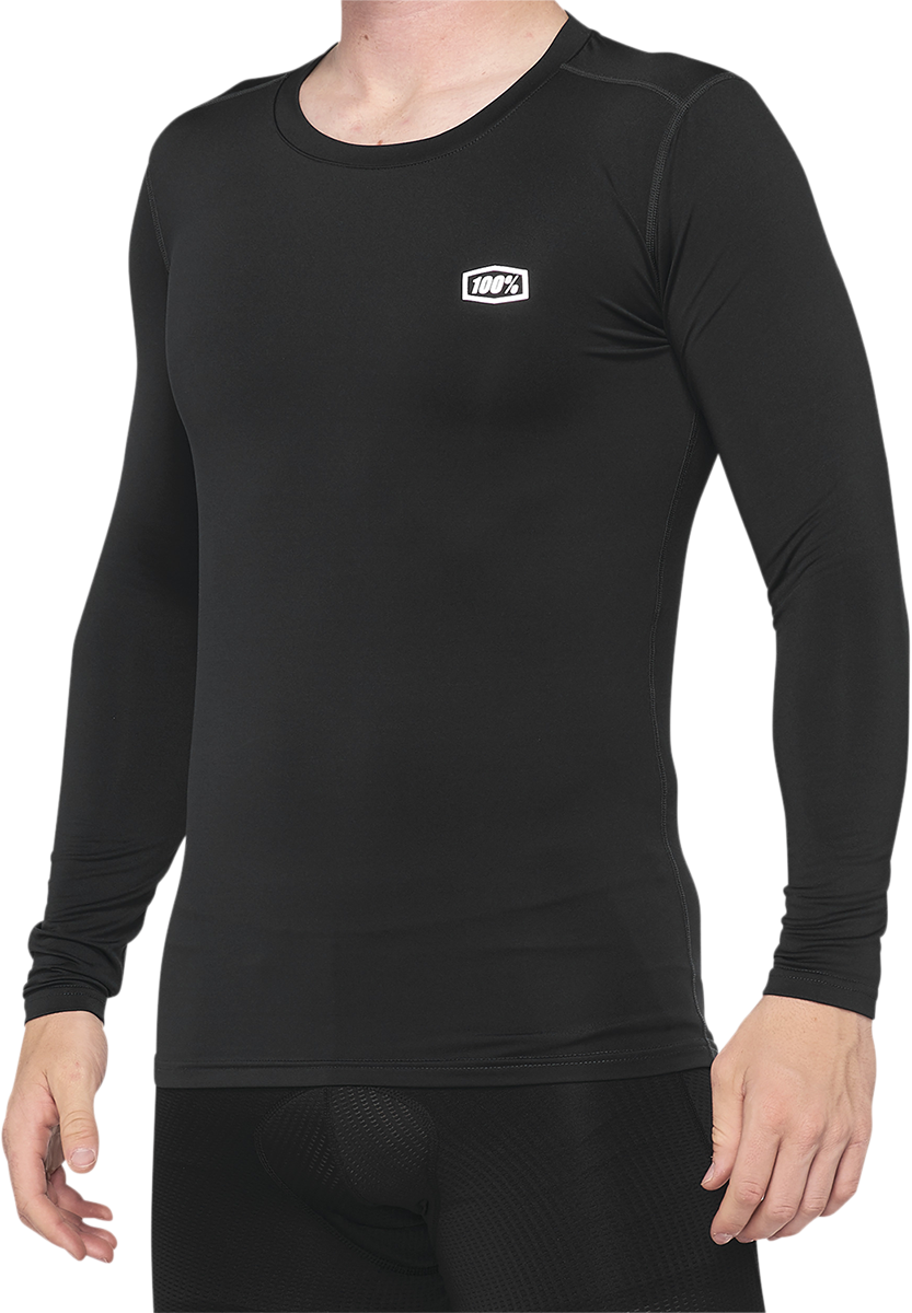 100% Basecamp Long-Sleeve Base Layer for Vehicles - Black, Small (Part #40045-00000)