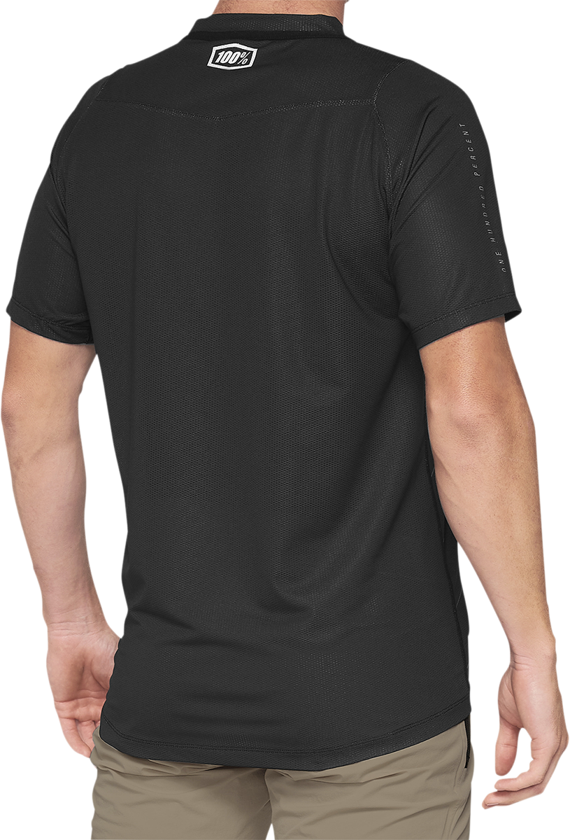 100% Celium Short-Sleeve Jersey for Mountain Biking and Cycling - Dark Gray/Black, Medium (Part #41204-290-11)