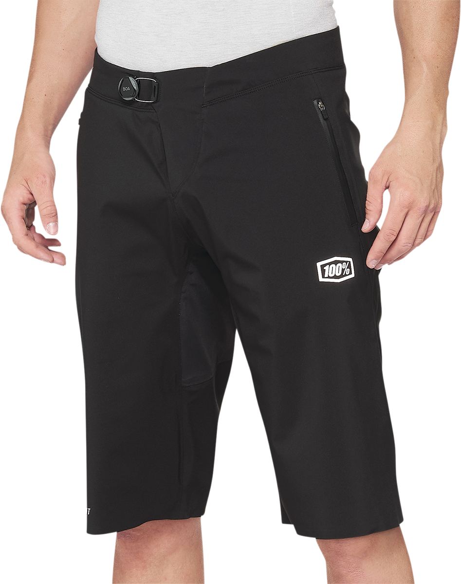100% Hydromatic Water Resistant Shorts - Black, US 36, Part #40040-00004, Perfect for Off-Road and Trail Riding
