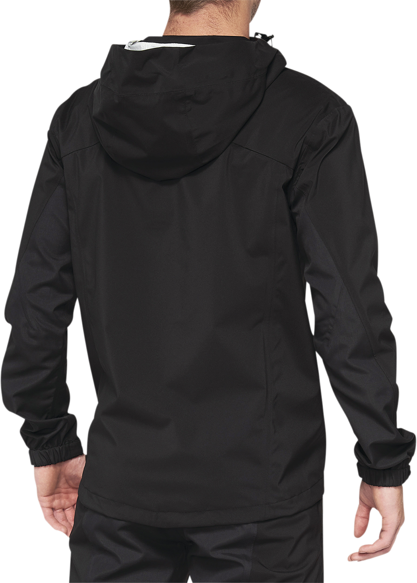 100% Hydromatic Jacket - Black, Medium - Waterproof and Breathable Motorcycle Riding Outerwear with Custom Logo