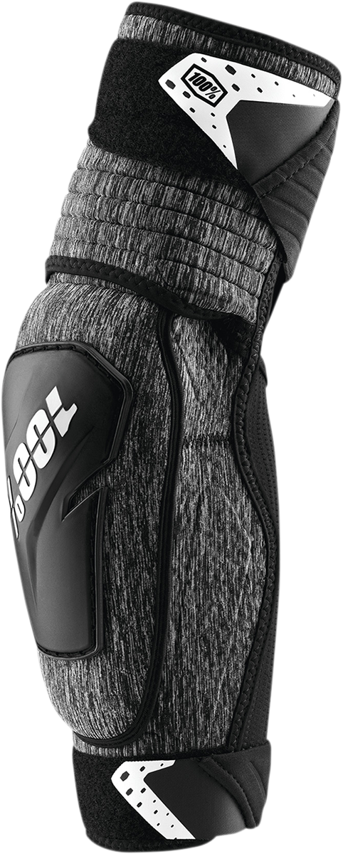 100% Fortis Elbow Guards - Heather Gray/Black for Youth and Adult Sizes