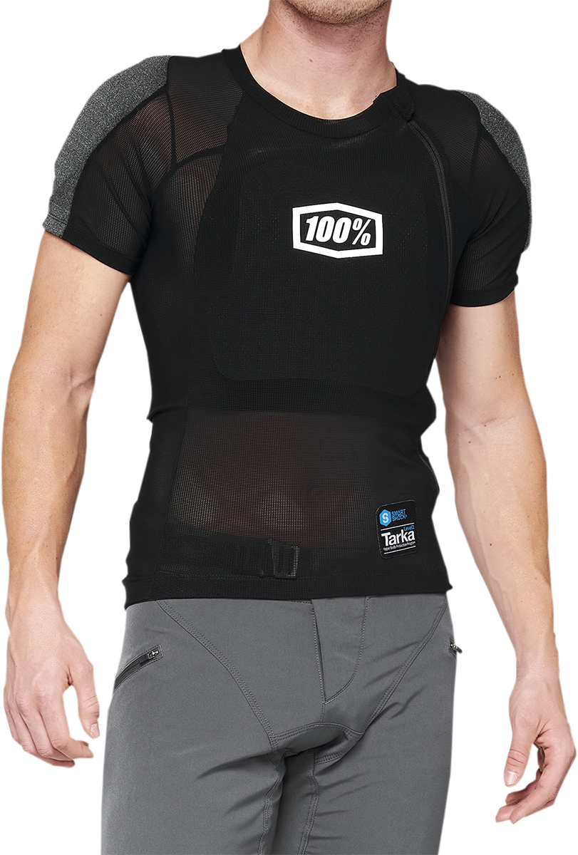 100% Tarka Body Armor Short Sleeve Black XL – Motorcycle Protective Gear with SmartShock® Back and Chest Protection for Off-Road and Street Riding