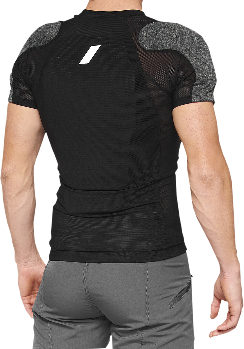 100% Tarka Body Armor Short Sleeve Black XL – Motorcycle Protective Gear with SmartShock® Back and Chest Protection for Off-Road and Street Riding