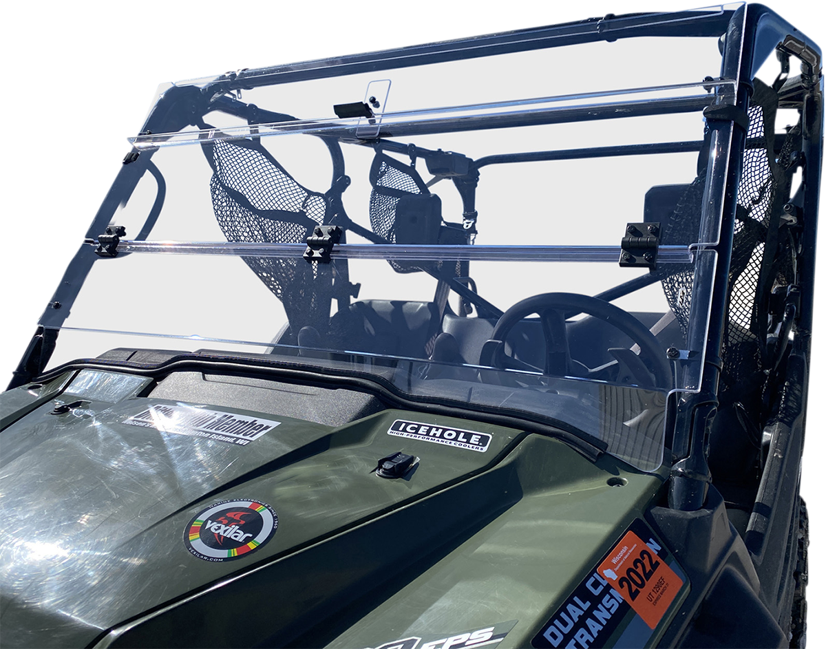 MOOSE OFFROAD Full Folding Windshield - Deluxe for Pioneer V000258-12200M, Fits Jeep Wrangler TJ & Unlimited (1997-2006)