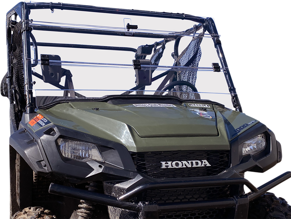 MOOSE OFFROAD Full Folding Windshield - Deluxe for Pioneer V000258-12200M, Fits Jeep Wrangler TJ & Unlimited (1997-2006)