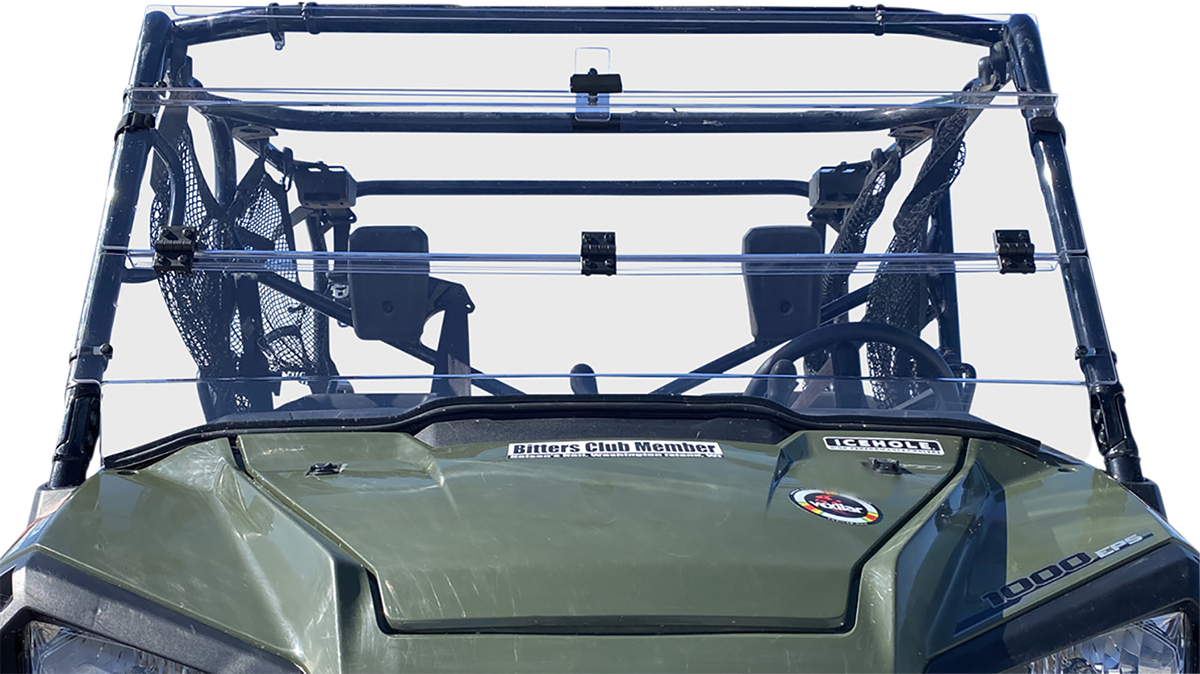 MOOSE OFFROAD Full Folding Windshield - Deluxe for Pioneer V000258-12200M, Fits Jeep Wrangler TJ & Unlimited (1997-2006)
