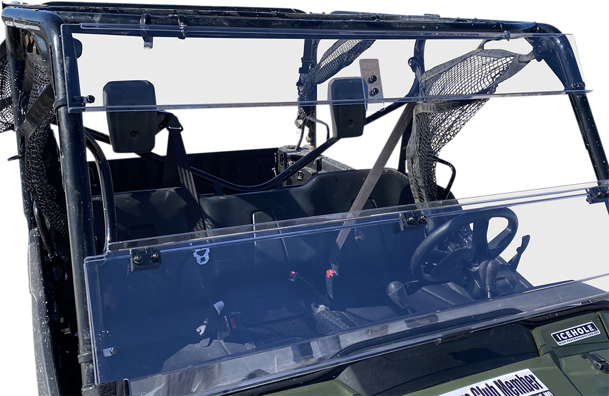 MOOSE OFFROAD Full Folding Windshield - Deluxe for Pioneer V000258-12200M, Fits Jeep Wrangler TJ & Unlimited (1997-2006)