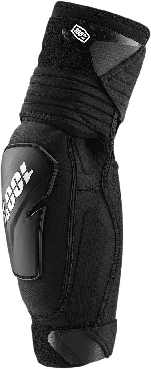 100% Fortis Elbow Guards Black L/XL - Durable Impact Protection with Perforated Neoprene Fit for Motocross and Off-Road Vehicles