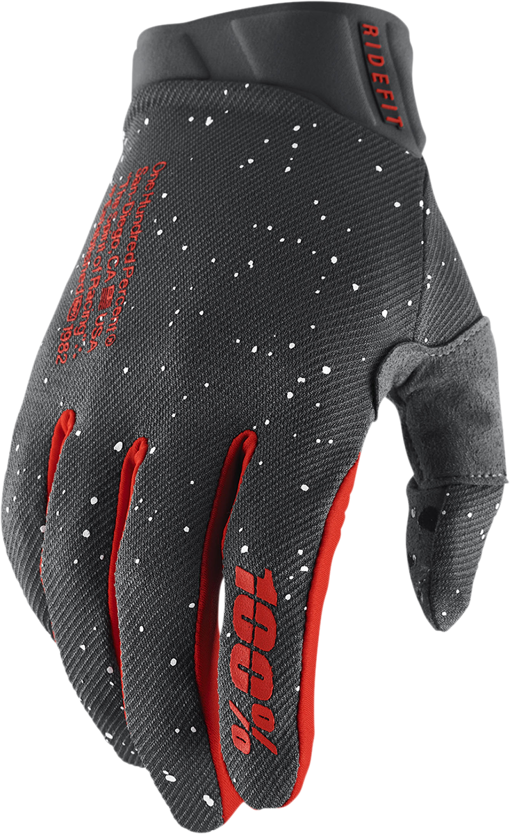 100% Ridefit Gloves Mars Small – Durable Neoprene Cuff and Enhanced Grip for Off-Road and Mountain Biking