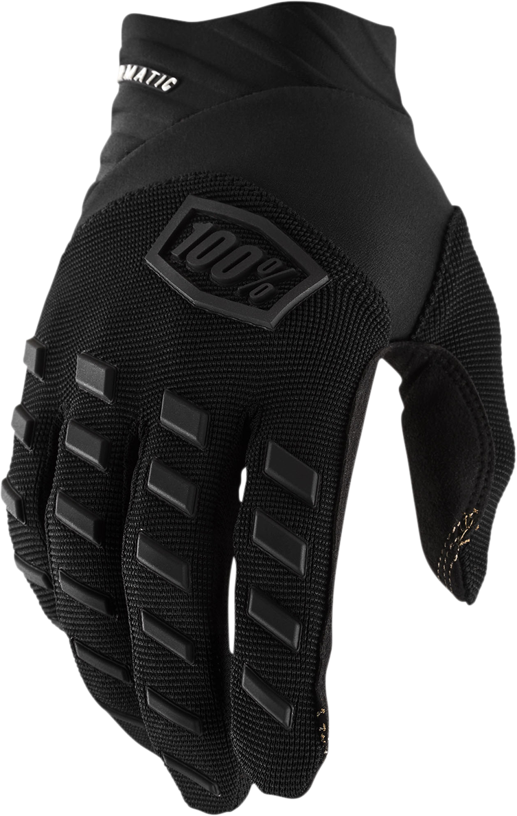 100% Airmatic Gloves - Black/Charcoal, Large - Designed for Off-Road and Trail Riding