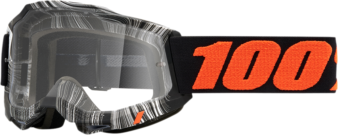 100% Accuri 2 Goggle with Clear Lens - Geospace Collection, Part 50013-00008 - Universal Fit for Mountain Biking and Motorcycling