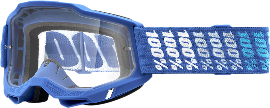 100% Accuri 2 Yarger Goggle with Clear Lens - Part 50013-00014 for Off-Road and Motorcycle Use