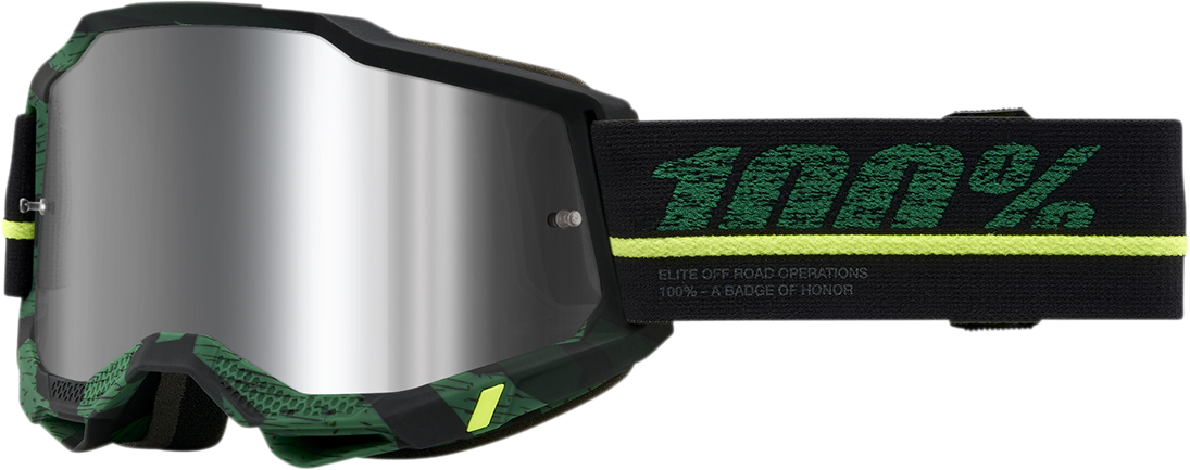 100% Accuri 2 Overlord Goggle with Silver Mirror Lens - Motorcycle and ATV Eye Protection