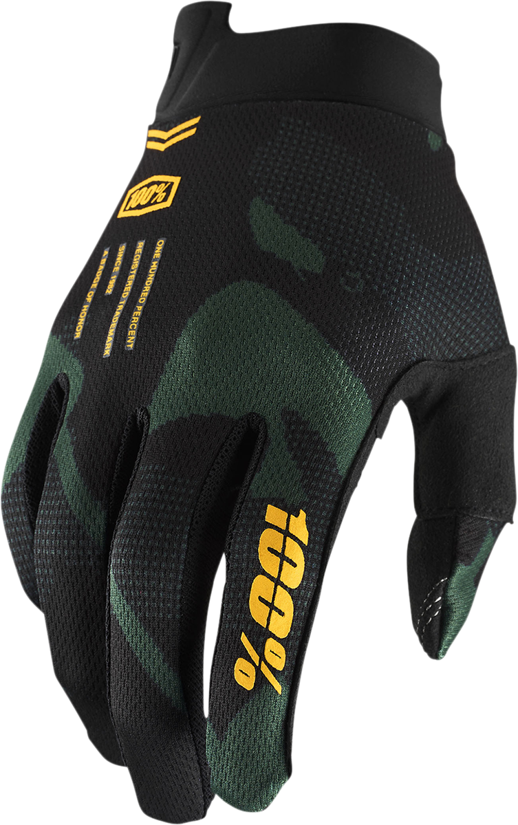 100% iTrack Gloves Sentinel Black Small - Bicycle and Motorcycle Riding Gloves with Enhanced Grip and Comfort