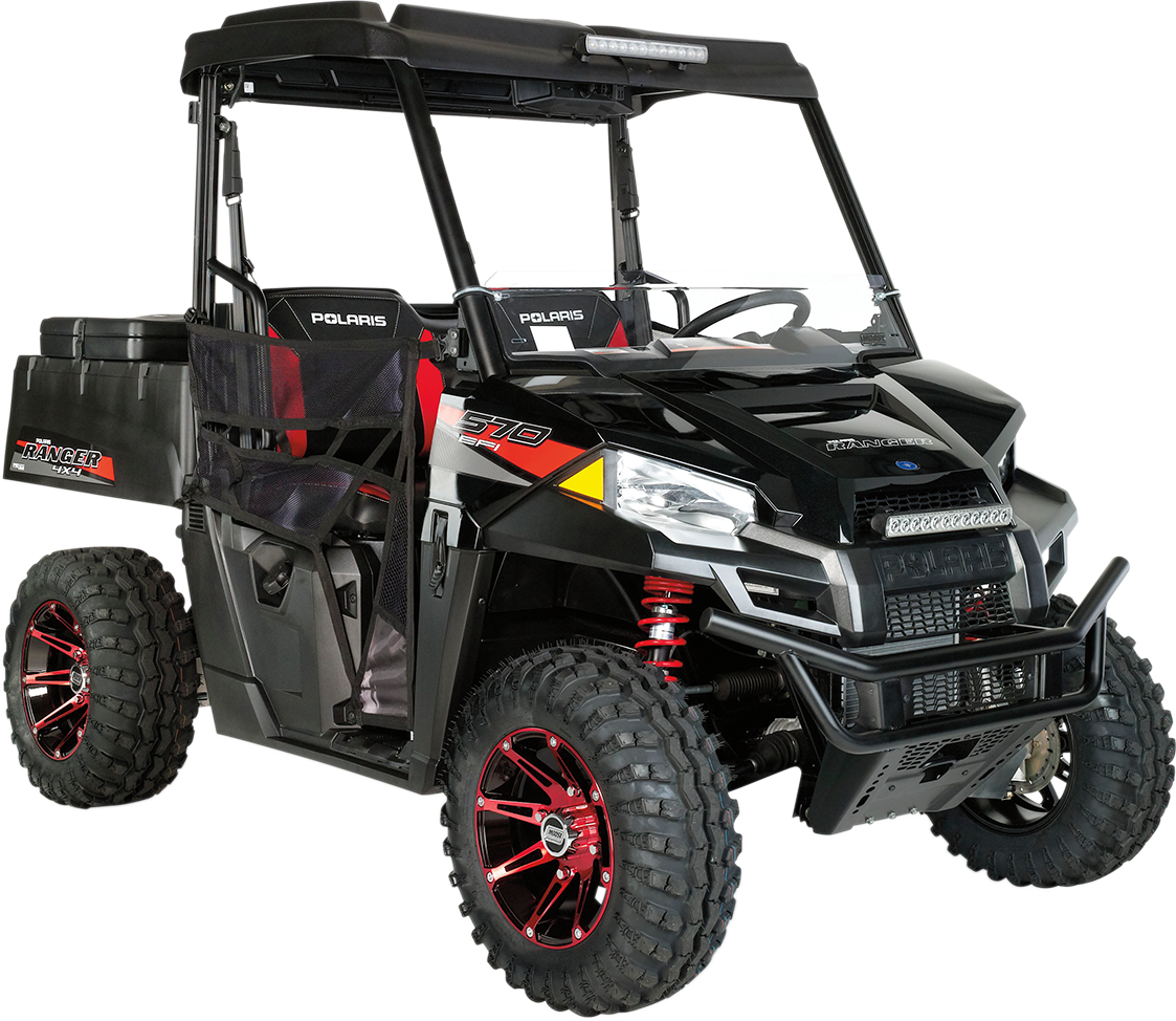 Moose Offroad 387X Rear Wheel - 12x8 Inches, 4/156 Bolt Pattern, Anodized Red and Black Finish, Fits Jeep Wrangler, Toyota Tacoma, Ford Ranger, and More