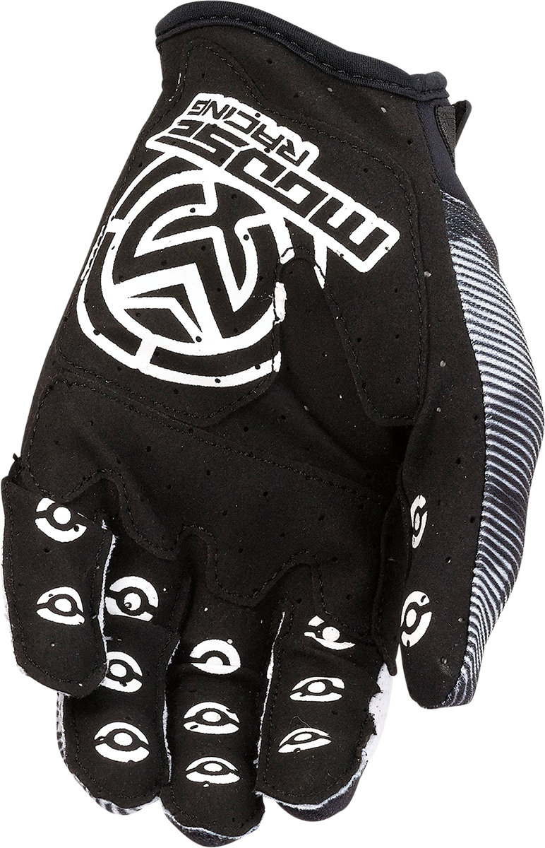 MOOSE OFFROAD Youth MX1™ Gloves - Black/White - Medium 3332-1719
