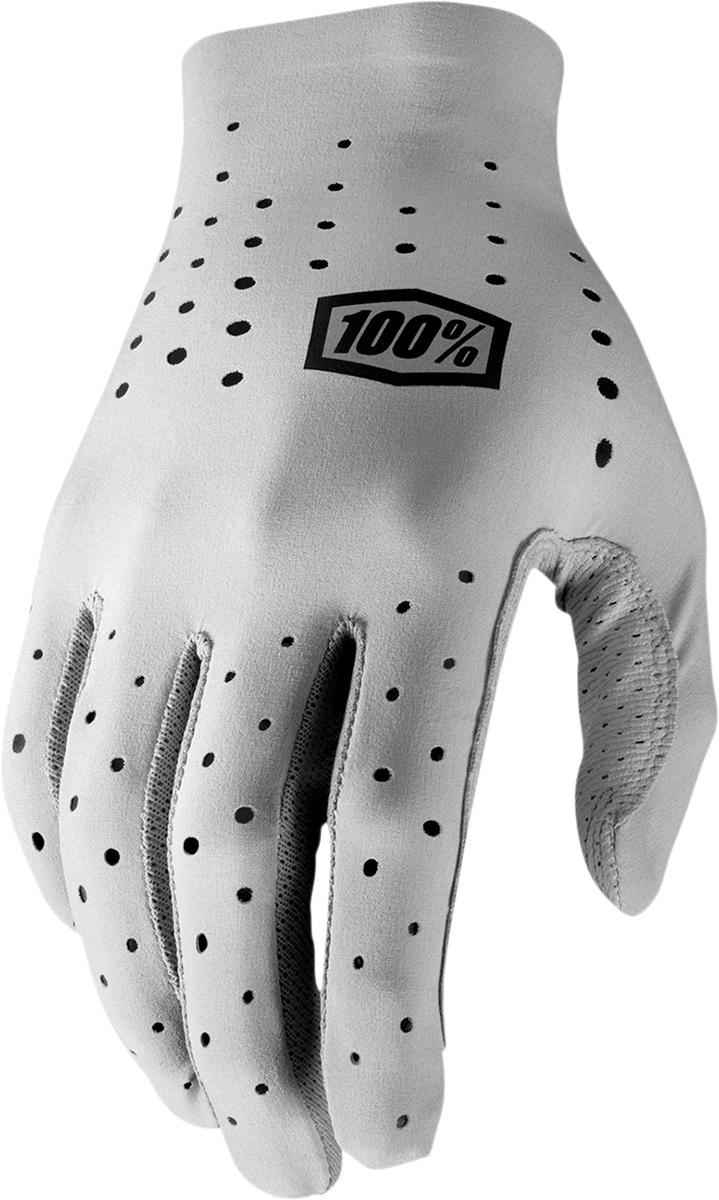 100% Sling MTB Gloves - Gray, 2XL | Lightweight Breathable Cycling Gloves with Touchscreen Fingertips for Mountain Biking