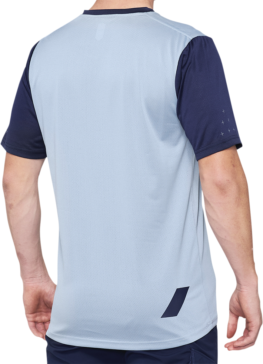 100% Ridecamp Short-Sleeve Jersey - Blue/Navy - XL | Designed for Comfort and Performance with Vehicle Fitment