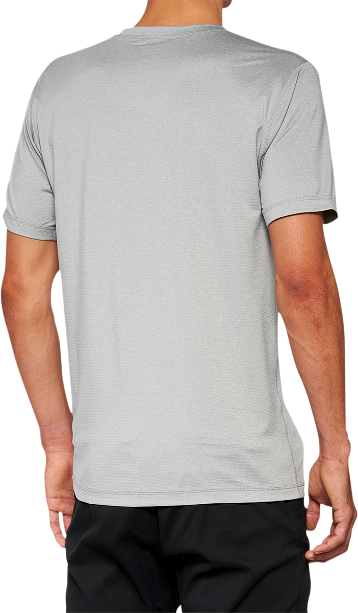 100% Mission Athletic T-Shirt in Gray - XL, Part Number 20014-00008, Designed for Active Athletes