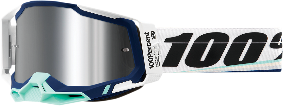 100% Racecraft 2 Goggle with Flash Silver Mirror Lens - Arsham Series, Fits Motocross & ATV