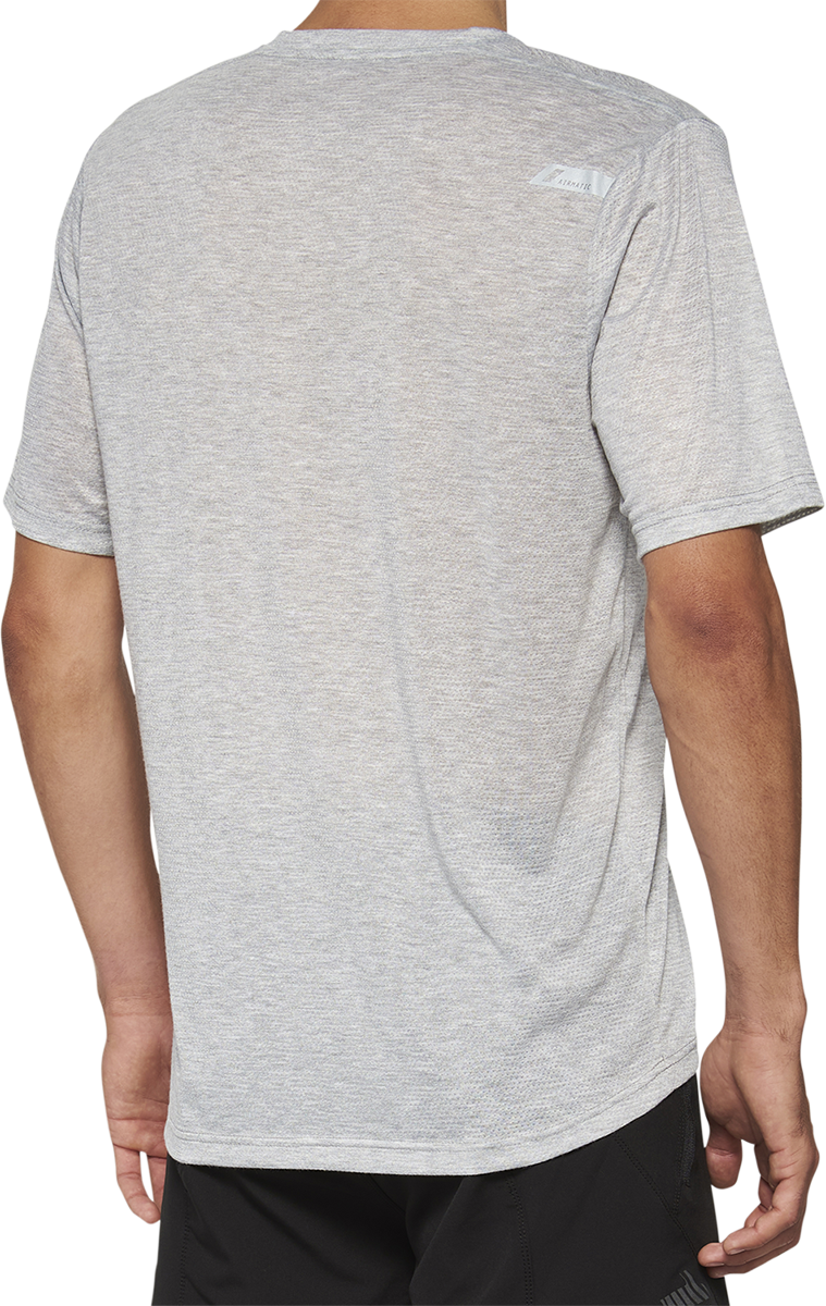 100% Airmatic Mesh Short-Sleeve Jersey for Trail and Off-Road Bikes - Gray - Large (Part No. 40016-00007)