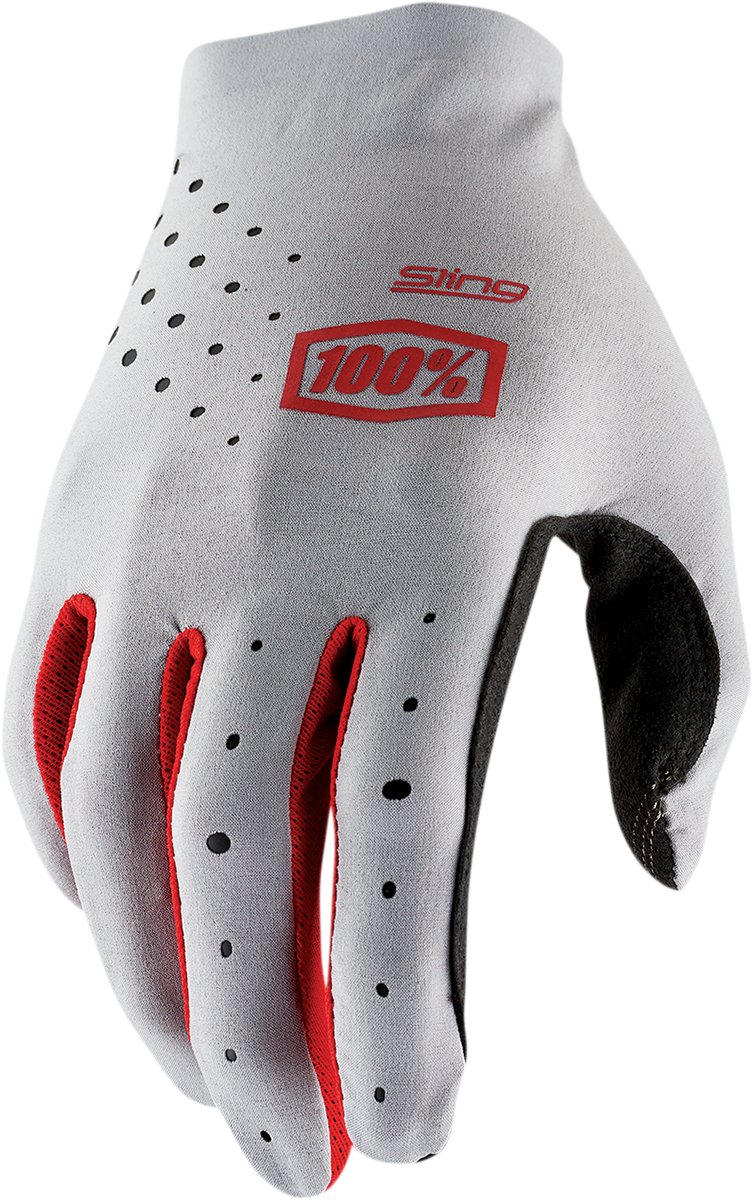 100% Sling MX Gloves in Gray - Size 2XL with Breathable Features for Motorcycle and Motocross Riders