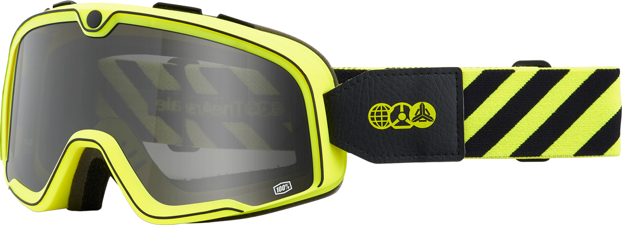 100% Barstow Goggle with Smoke Lens - Designed for Motocross and Off-Road Vehicles