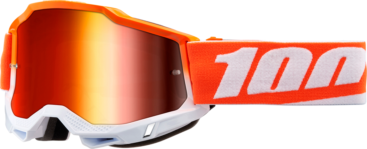 100% Accuri 2 Goggle with Red Mirror Lens - Matigofun Model for Off-Road and ATV Vehicles