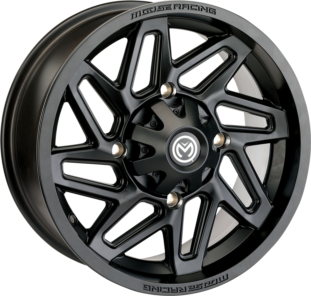 Moose Offroad 361X Rear Wheel for 12x8 Inch Rims with 4x110 Bolt Pattern, Black Finish