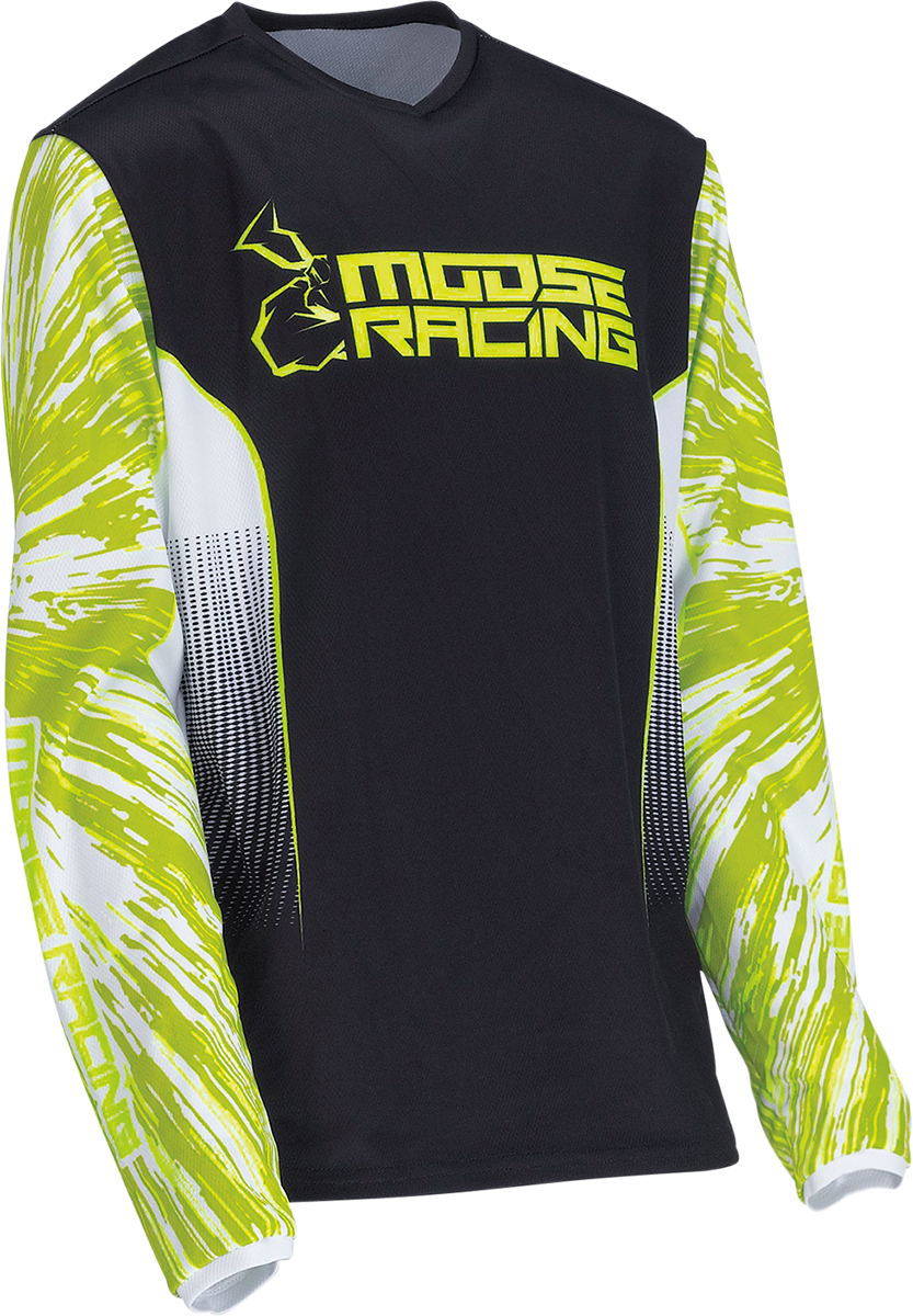 MOOSE OFFROAD Youth Agroid Jersey - Hi-Vis/Black - Large 2912-2274