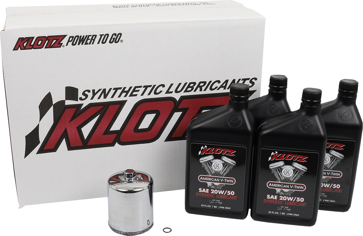 KLOTZ OIL Basic Oil Change Kit - Twin Cam/M8 KH-101