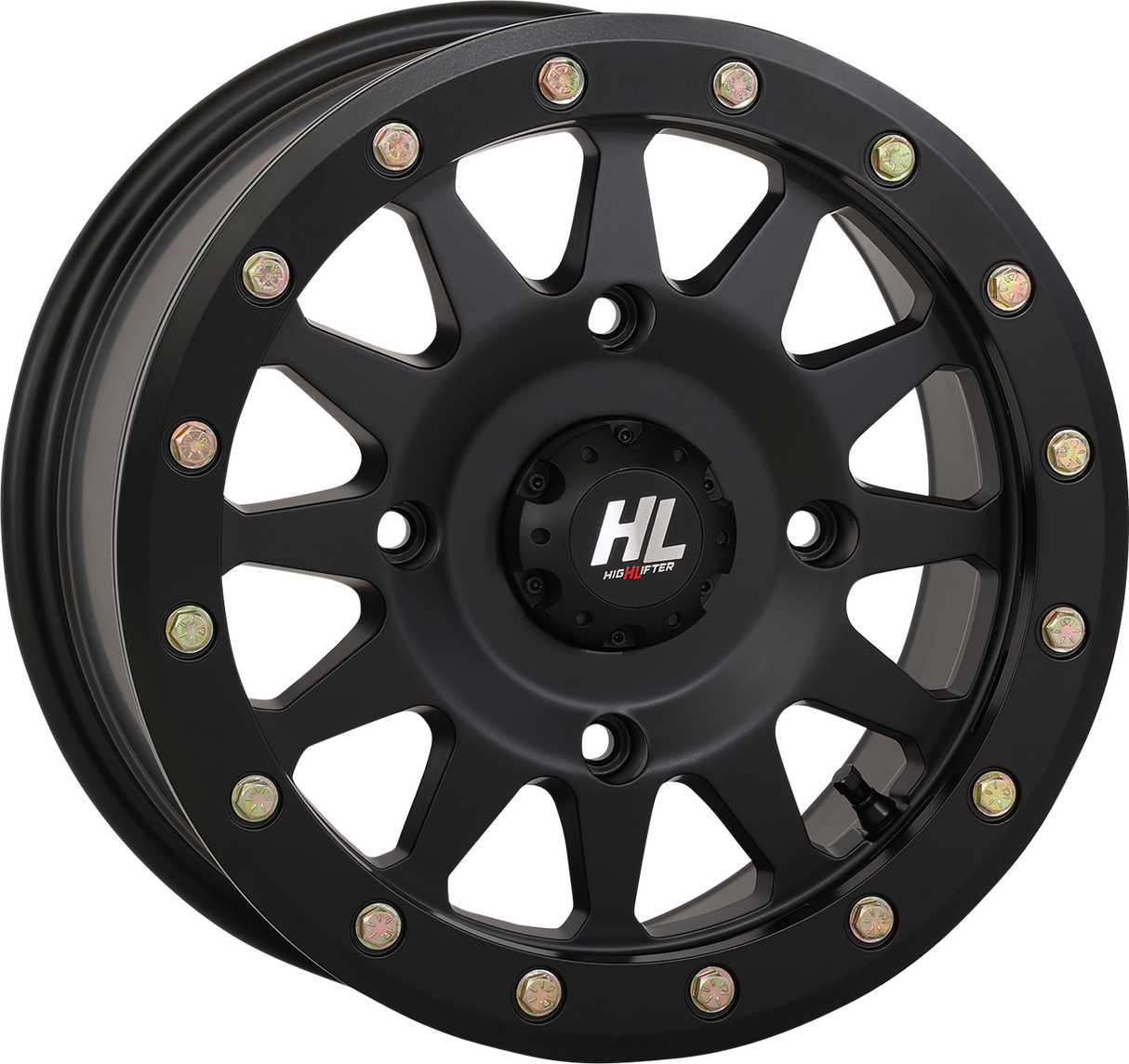 HIGH LIFTER Wheel - HLA1 Beadlock - Front/Rear - Matte Black - 15x7 - 5/4.5 - 5+2 (+40 mm) 15HLA1-1445