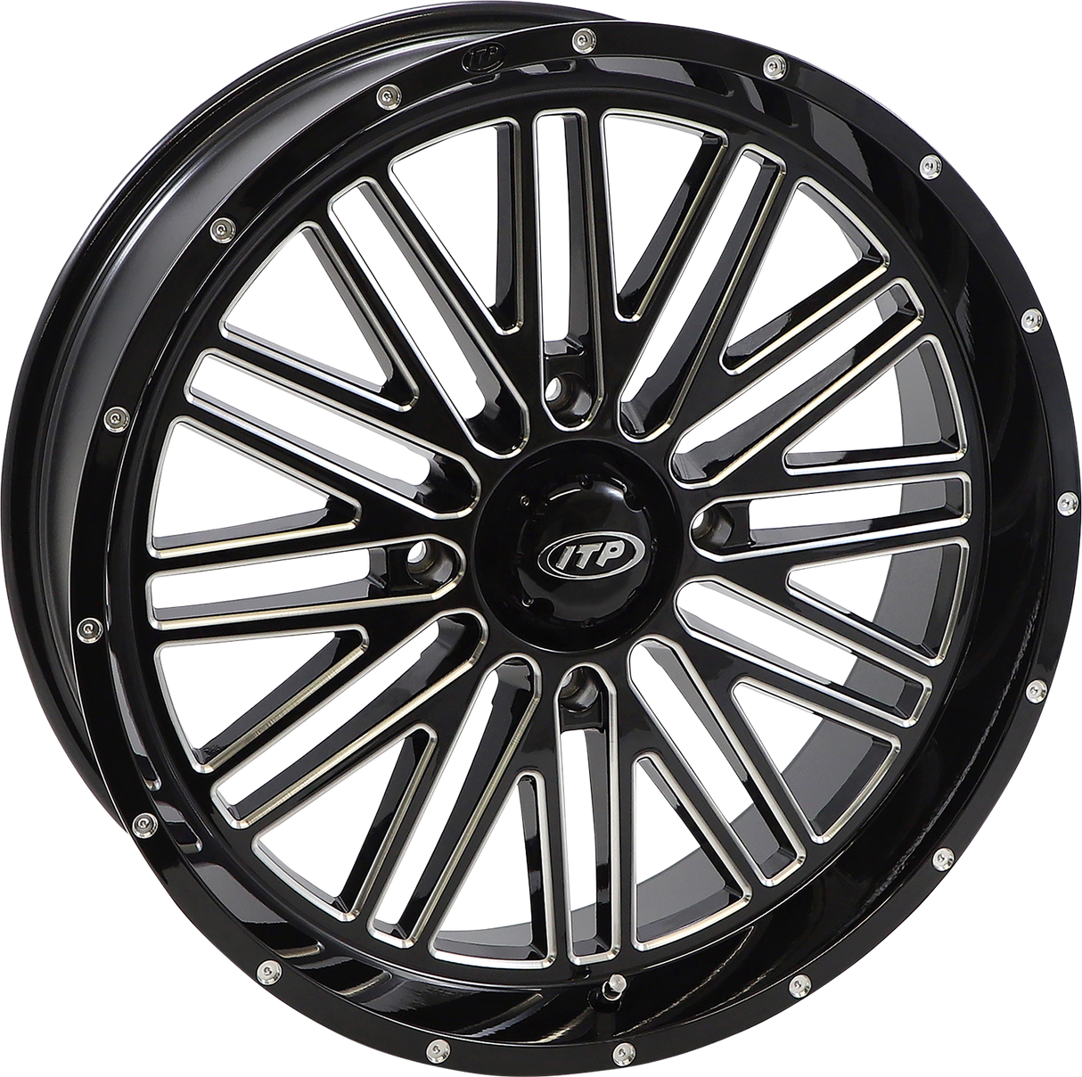 ITP Wheel - Momentum - Front/Rear - Black/Milled - 24x6.5 - 4/137 - 4+2.5 (+10 mm) 2422786731B