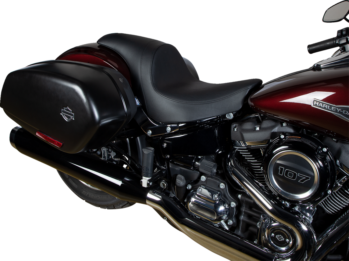 DRAG SPECIALTIES SEATS Predator Seat - Smooth Vinyl - Fits Harley FLSB/FXLR 2018-2023, Part Number 0802-1516