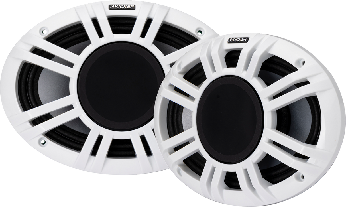 KICKER 6x9 Inch Marine-Grade Horn-Loaded Speakers - Model 48KMXL694 for Motorcycle Fairings and Saddlebags, 4 Ohm