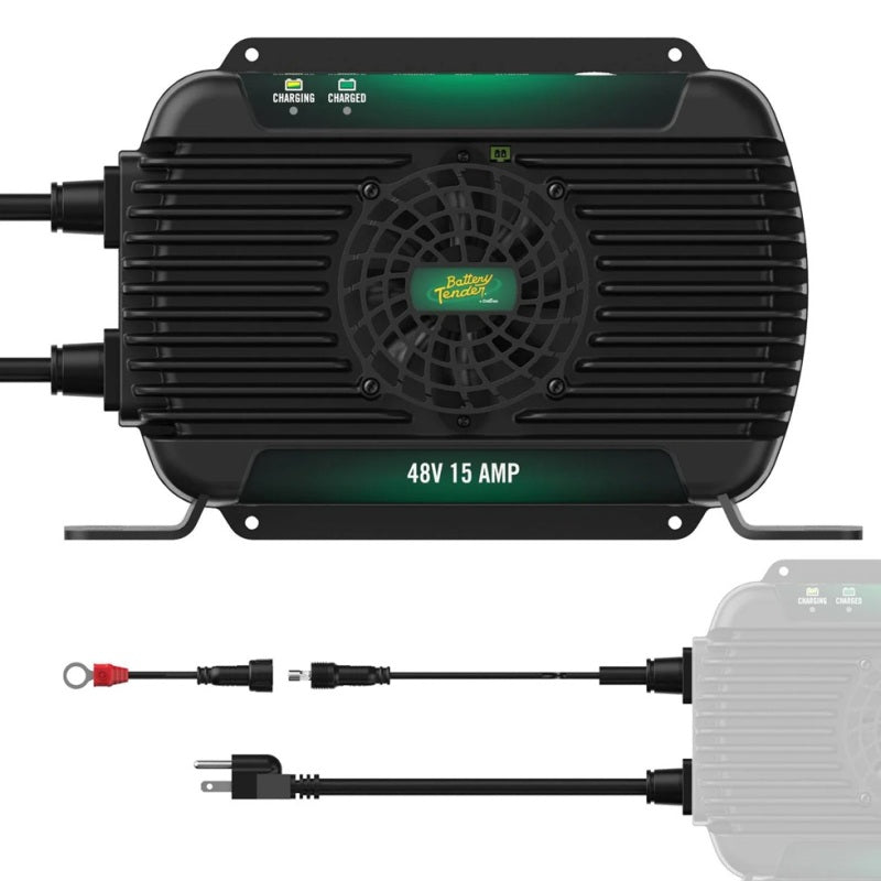 Battery Tender 48V 15A PowerPlus On-Board Battery Charger - Robust Marine and Golf Cart Power Supply