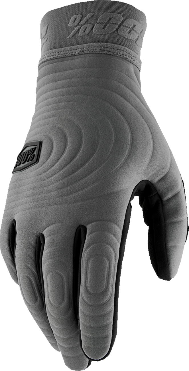 100% Brisker Xtreme Gloves - Charcoal - XL | Insulated Motorcycle Gloves with Moisture-Wicking Interior and Enhanced Grip