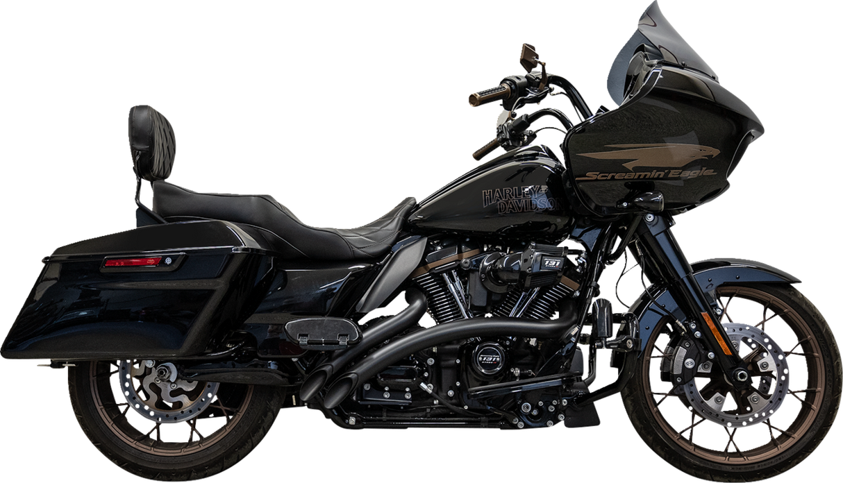 BASSANI XHAUST Sweeper Radial Exhaust System with Heat Shields - Black 1F21FB