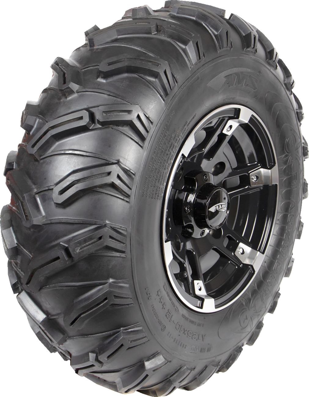 AMS Black Widow 25x10-12 ATV/UTV Tire - Front/Rear, 6 Ply for Utility Vehicles