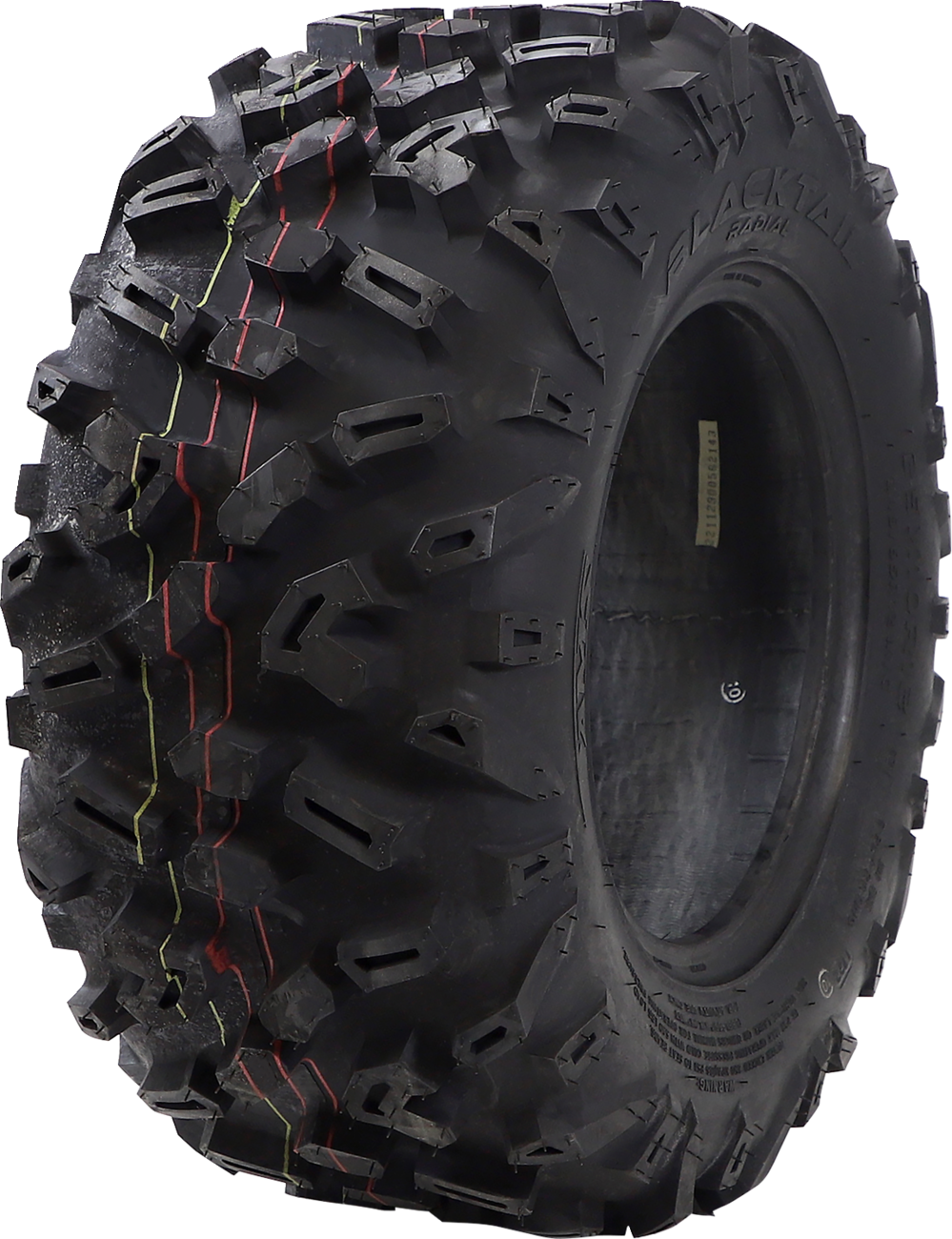 AMS Blacktail 28x10R14 Off-Road ATV Tire with Rim Guard and Deep Tread Pattern
