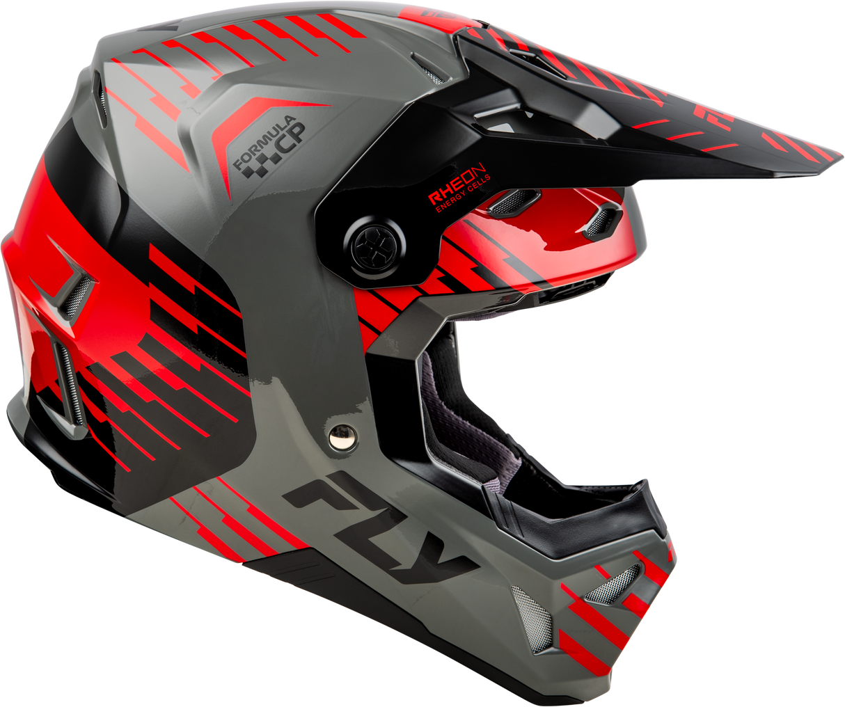 Fly Racing Formula Cp Slice Helmet Grey/Red/Black for Motorcycle and ATV Riders