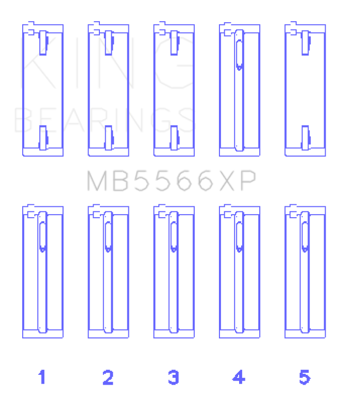 King Engine Bearings Audi A4 1.8L AEB (Size STDX) Performance Main Bearing Set