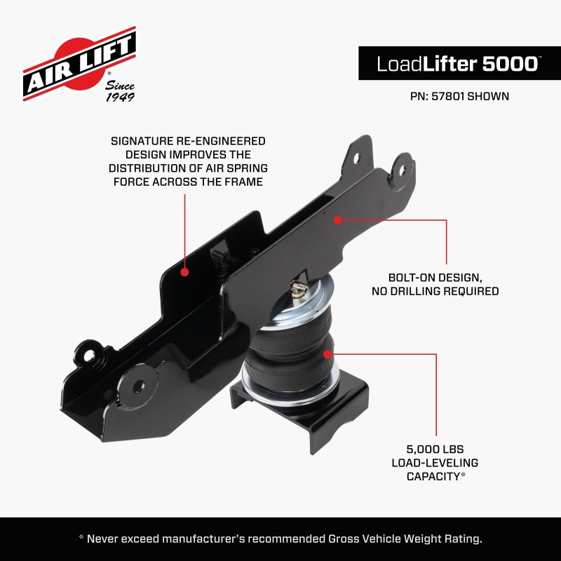Air Lift LoadLifter 5000 Air Spring Kit for Mercedes-Benz Sprinter 2500 (2019-2025) - Up to 5,000 lbs Load Capacity