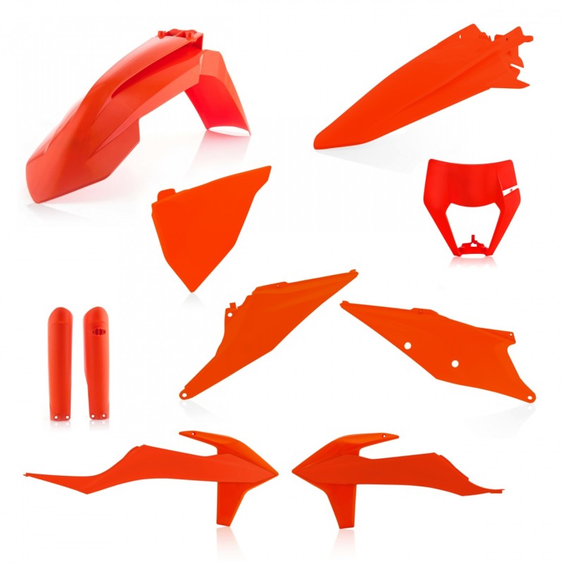 Acerbis Full Plastic Kit for KTM 150-500 XCF-W / XC-W-tpi / EXC-tpi / EXC-F (2016-2023) in Orange - Part Number 2791545226
