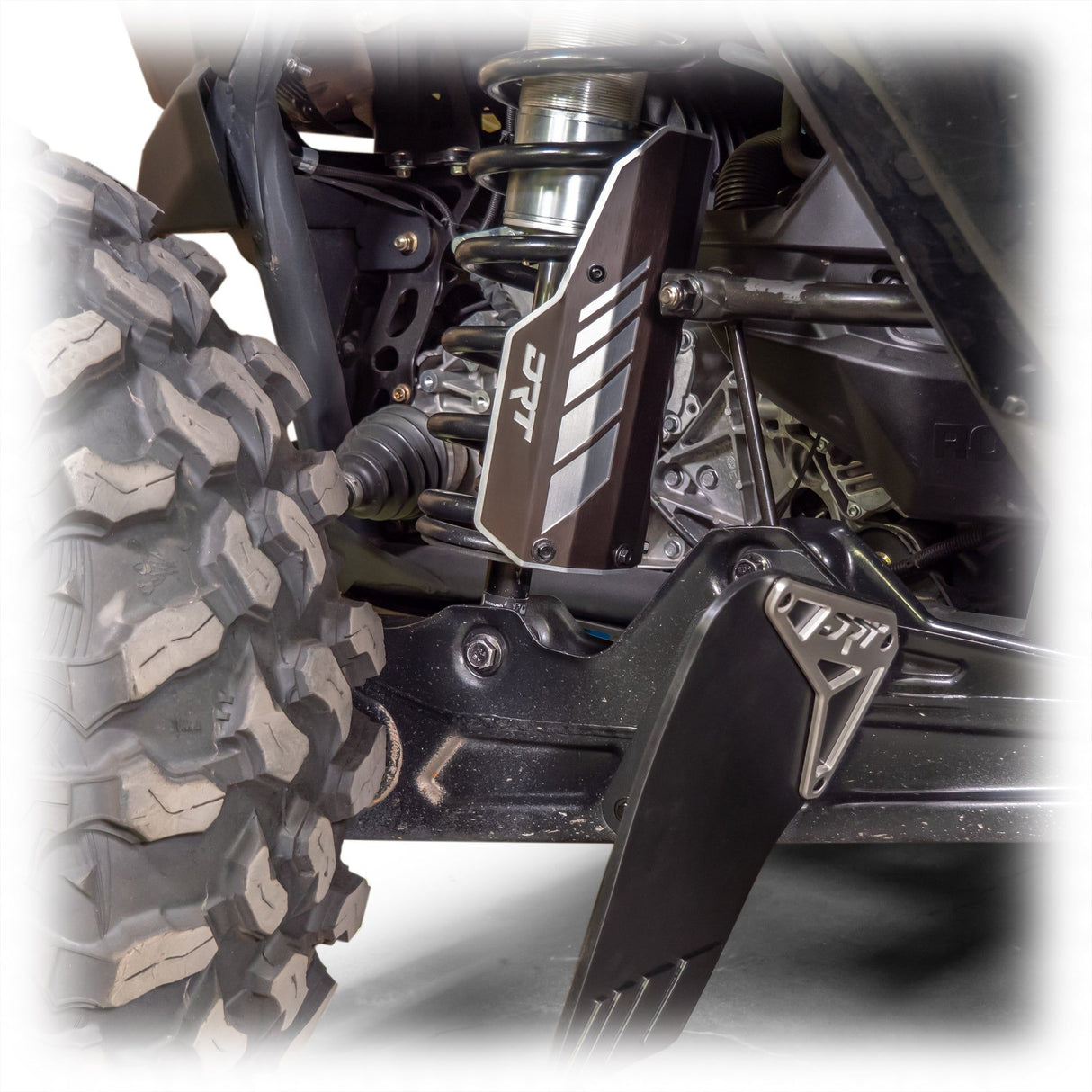 Can Am Maverick R / X3 Rear Aluminum Shock Guards | DRT Motorsports
